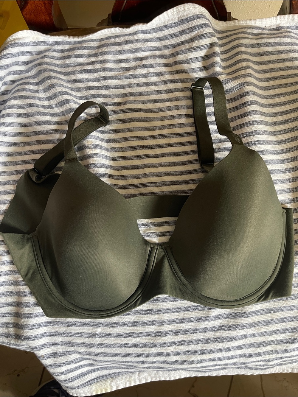 aerie Real Free Full Coverage Bra Olive Green 34D